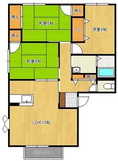 ソルジェンテ南方 B棟【2階】の間取り