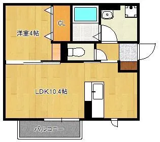 トレス若園館【2階】の間取り