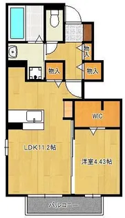 メルヴェーユ下城野Ⅱ【1階】の間取り