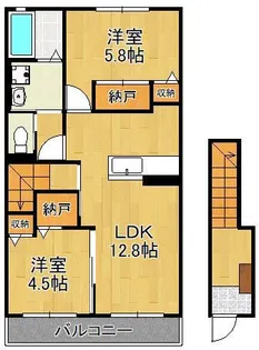 ノワールフェーヴ【2階】の間取り