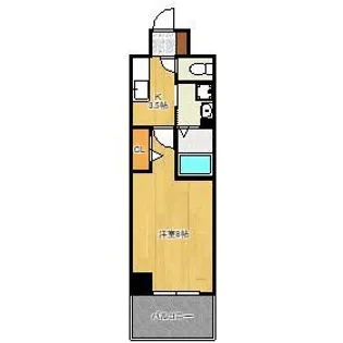 MDI Prosperare北九州市立大学前【3階】の間取り