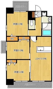 コンダクトレジデンスJONO【9階】の間取り