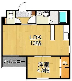 fika城野【1階】の間取り