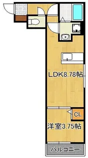 1LDKの間取り画像