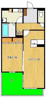 リシェス祇園【1階】の間取り