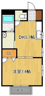 ドゥソレイユ21 B棟【2階】の間取り