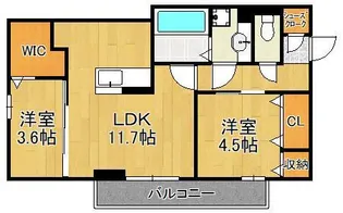 D-ROOM守恒Ⅱ【2階】の間取り
