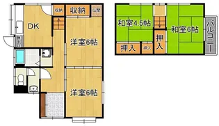 福岡県北九州市小倉南区蜷田若園2丁目【一戸建】の間取り