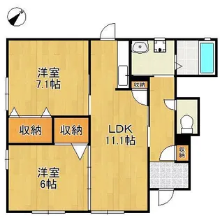 シャーメゾン長尾【1階】の間取り