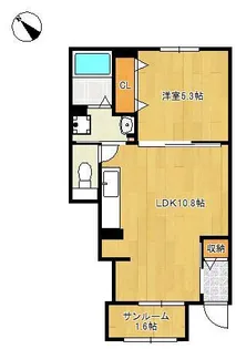 ルシオール【1階】の間取り