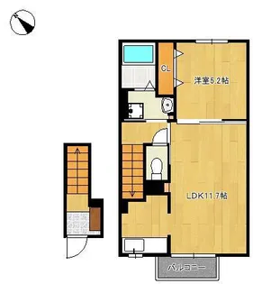 ルシオール【2階】の間取り