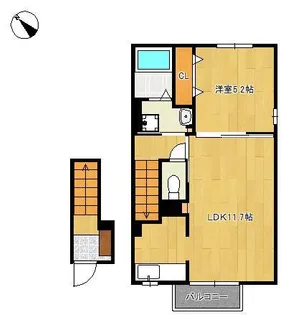 ルシオール【2階】の間取り