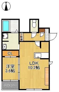Lila城野【1階】の間取り