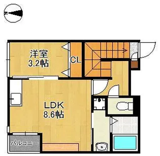 Lila城野【2階】の間取り