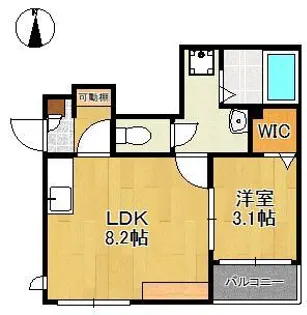 Lila城野【1階】の間取り