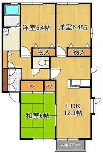 レシェンテ徳力 C棟【2階】の間取り
