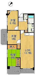 ソリーナ守恒 304号室【3階】の間取り