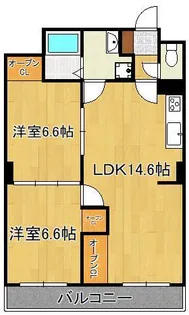 霧ヶ丘コーポラス【2階】の間取り