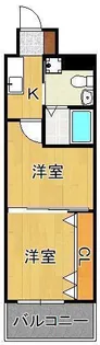No.65 クロッシングタワーORIENT BLD.【9階】の間取り
