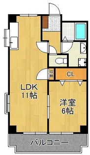 クレベール片野【1階】の間取り