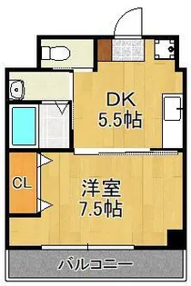 コンダクト小倉NO.1ビル【5階】の間取り