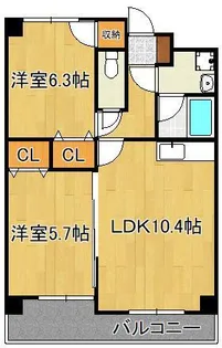フィオレンティーナ【5階】の間取り