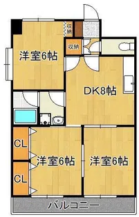 足立さくらハイツ【4階】の間取り