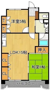 グランドハイツ村上【5階】の間取り