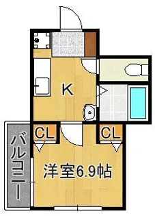 藤本ビルNo.25【2階】の間取り
