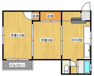 2DKの間取り画像