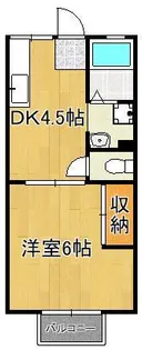 えぼしハイツB棟【1階】の間取り