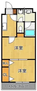 ウィングス片野Ⅱ【2階】の間取り