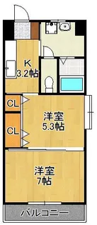 ウィングス片野Ⅱ【6階】の間取り