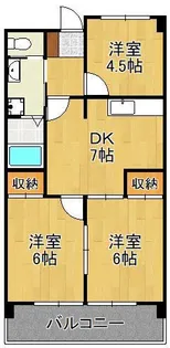 片野レジデンシャルビル【7階】の間取り
