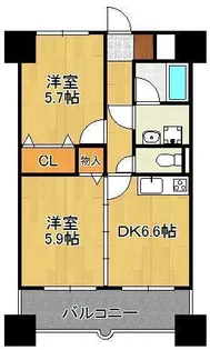 ニューシティアパートメンツ南小倉Ⅱ【3階】の間取り
