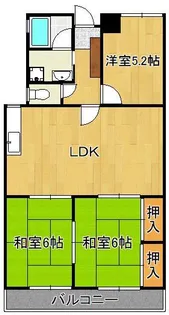 サンシティ三萩野【4階】の間取り