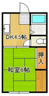 ヤングハイツ三郎丸【2階】の間取り