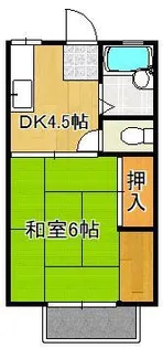 ヤングハイツ三郎丸【2階】の間取り