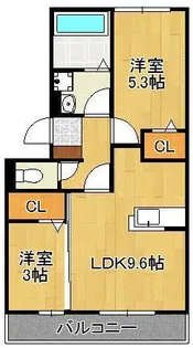 あぅん霧ヶ丘【2階】の間取り