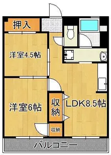 木村ビル(片野)【2階】の間取り