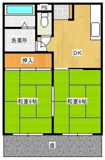 シャトレ神岳Ⅱ【1階】の間取り