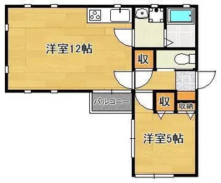 1LDKの間取り画像