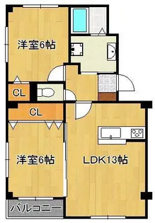 プランドール霧ヶ丘【2階】の間取り