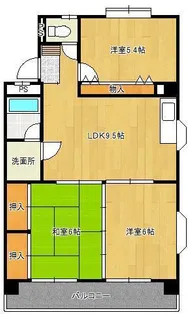 プレアール足立【3階】の間取り