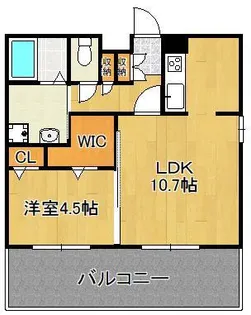 フェリシエ三萩野【6階】の間取り