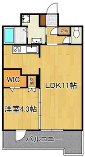 フェリシエ三萩野【7階】の間取り
