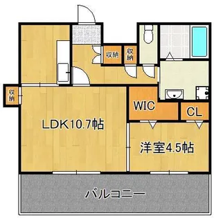 フェリシエ三萩野【7階】の間取り