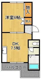 パークハイツ三萩野【3階】の間取り