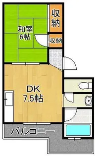 パークハイツ三萩野【4階】の間取り