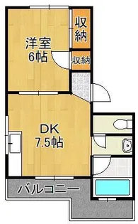 パークハイツ三萩野【1階】の間取り